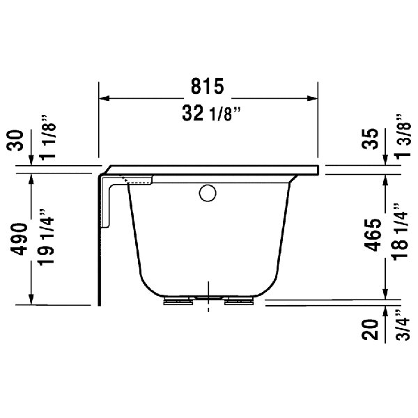 Duravit Architec 60" x 32" Alcove Soaking Bathtub & Reviews Wayfair
